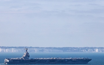 Gerald R. Ford Carrier Strike Group Transits Strait of Dover