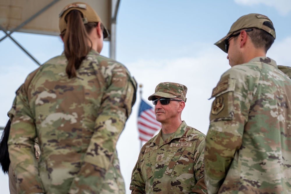 CMSAF Flosi visits the 378th AEW