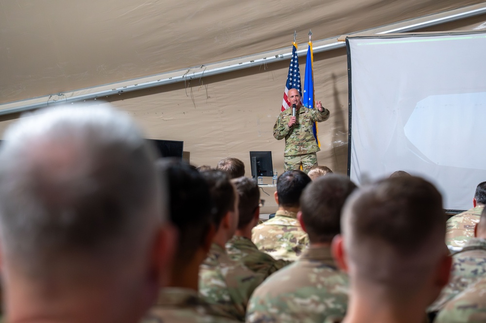 CMSAF Flosi visits the 378th AEW