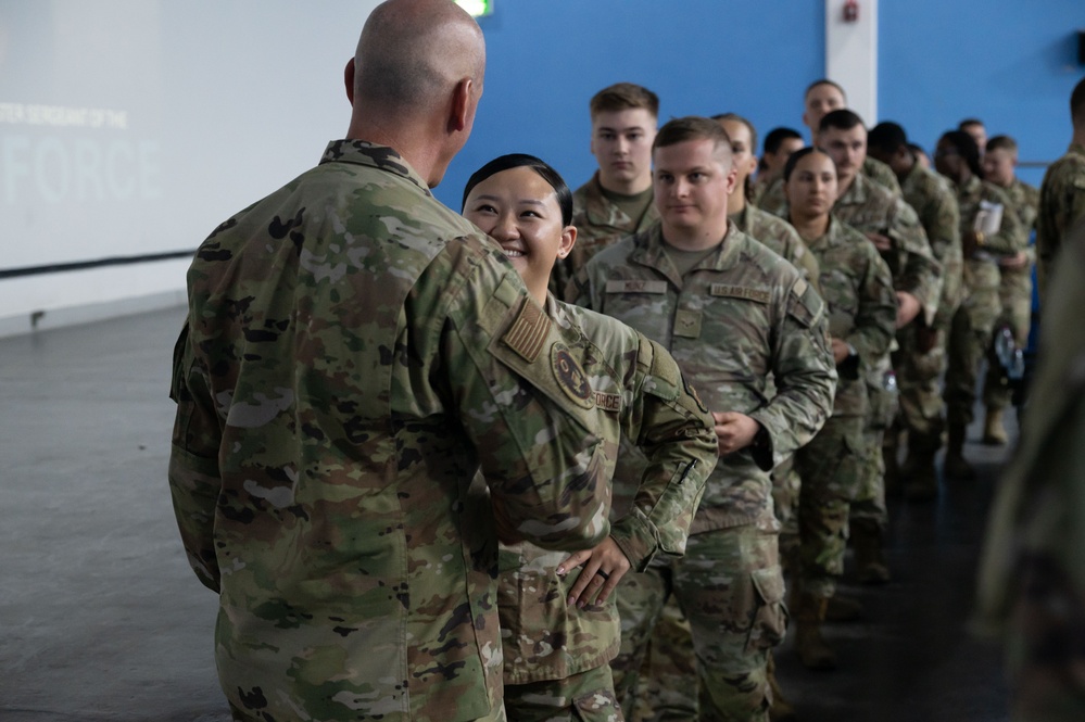 CMSAF Flosi Highlights Mission Focus and Airman Recognition During 379th AEW Visit