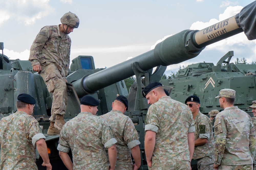 3rd Infantry Division Soldiers Conduct Preventative Maintenance Checks and Services With Lithuanian Army