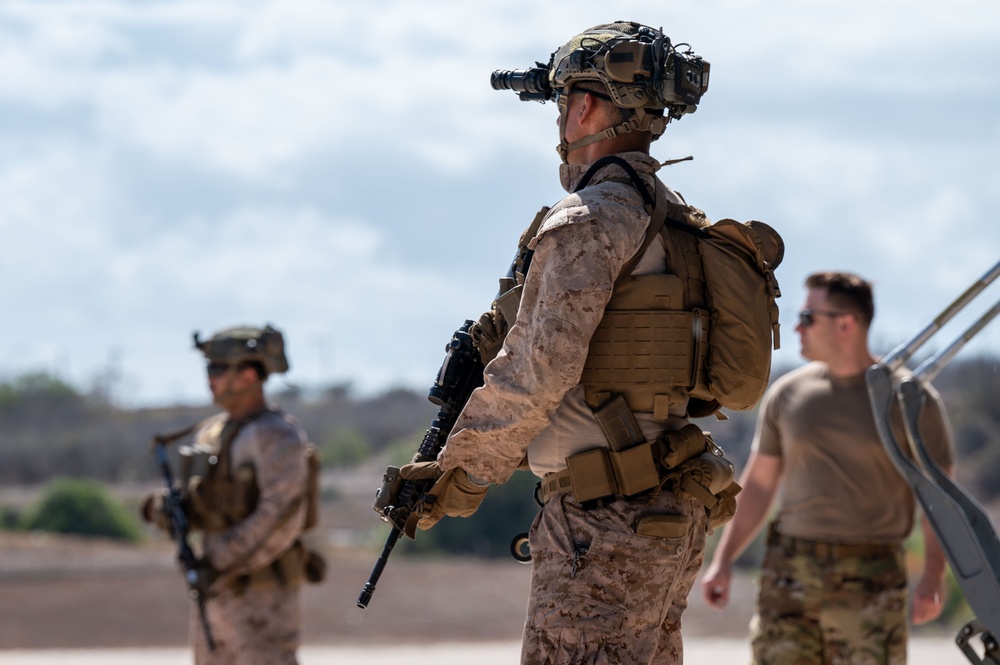 U.S. service members support DHS in illegal alien holding operations