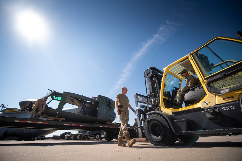 Logistics Airmen Handle Legacy Aircraft Transfer