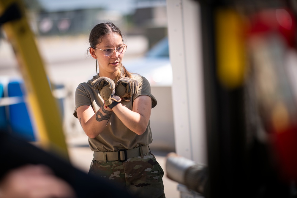 Logistics Airmen Handle Legacy Aircraft Transfer
