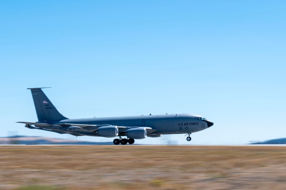 KC-135 Stratotankers take off from Fairchild