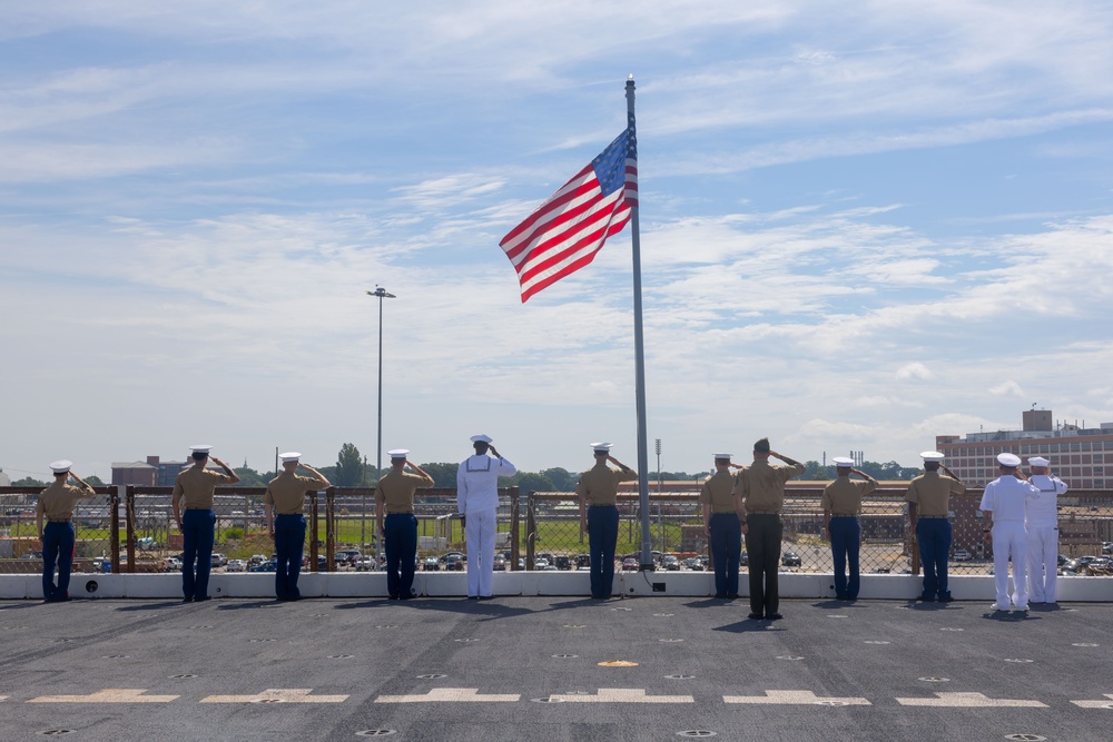 USS San Antonio (LPD 17) leaves Naval Station Norfolk to begin their regularly-scheduled deployment