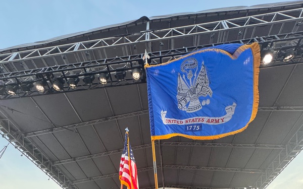 ASC color guard performs at QC Riverfront Pops