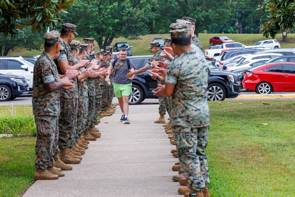 U.S. Marines Welcome Students Back to School