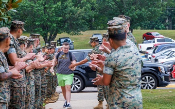 U.S. Marines Welcome Students Back to School