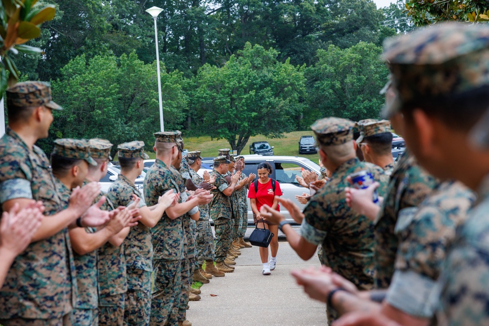 U.S. Marines Welcome Students Back to School