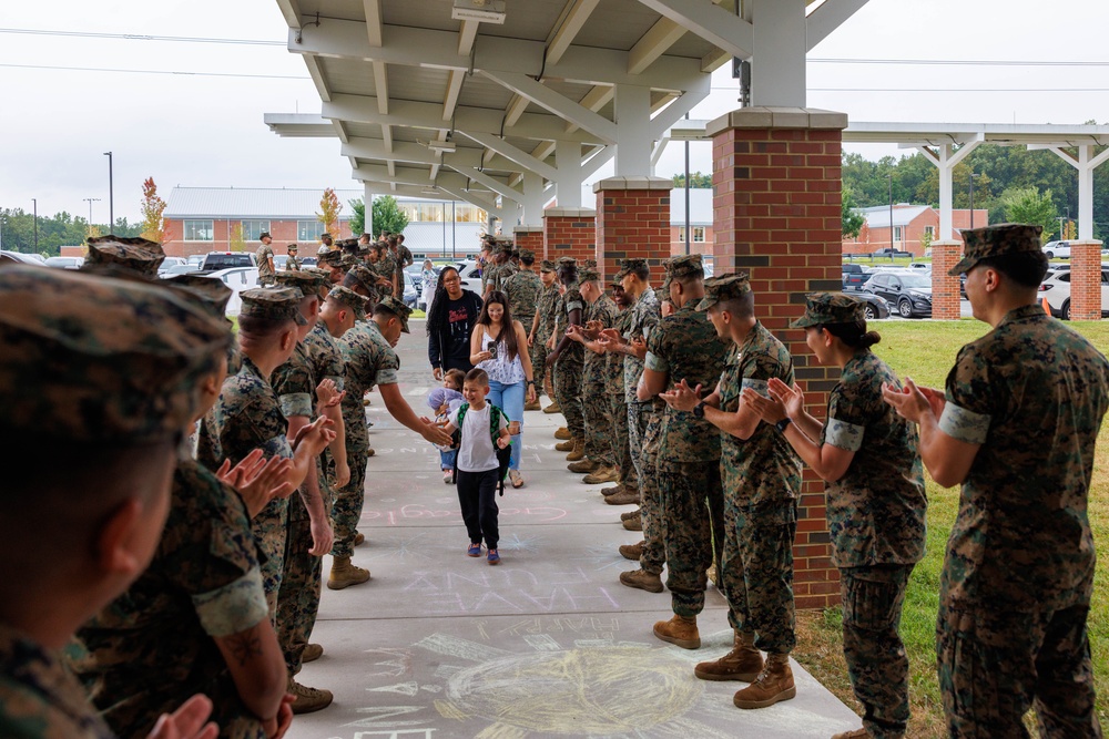 U.S. Marines Welcome Students Back to School