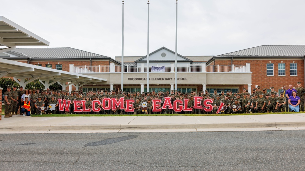 U.S. Marines Welcome Students Back to School