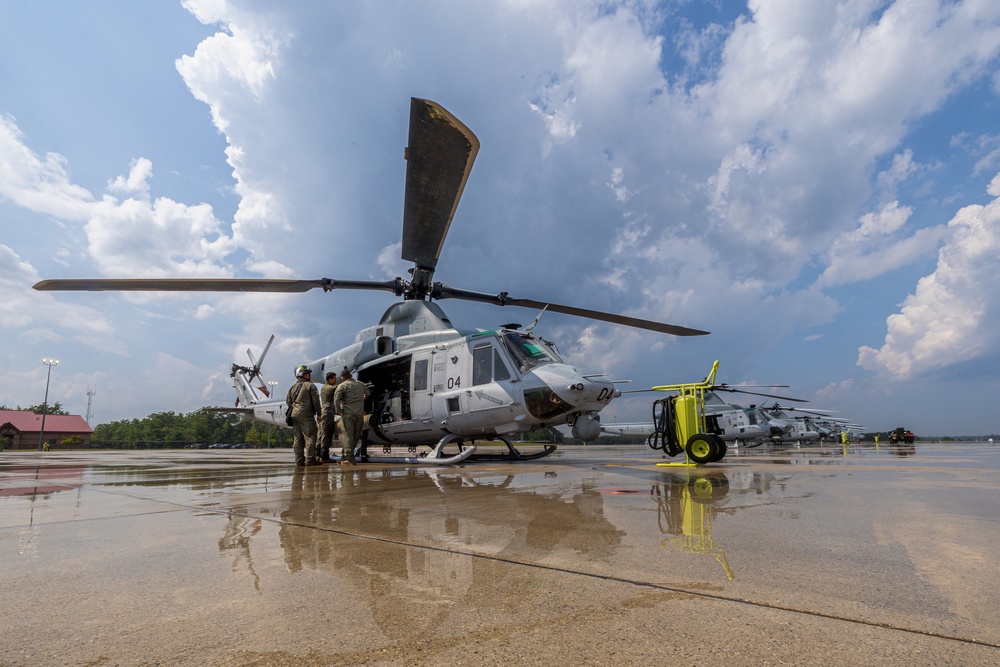 U.S. Marine Light Attack Helicopter Squadron Simulate Visit Board Search and Seizure Training for Northern Strike