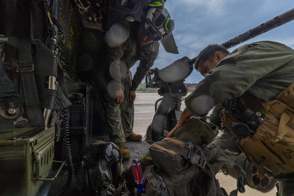 U.S. Marine Light Attack Helicopter Squadron Simulate Visit Board Search and Seizure Training for Northern Strike