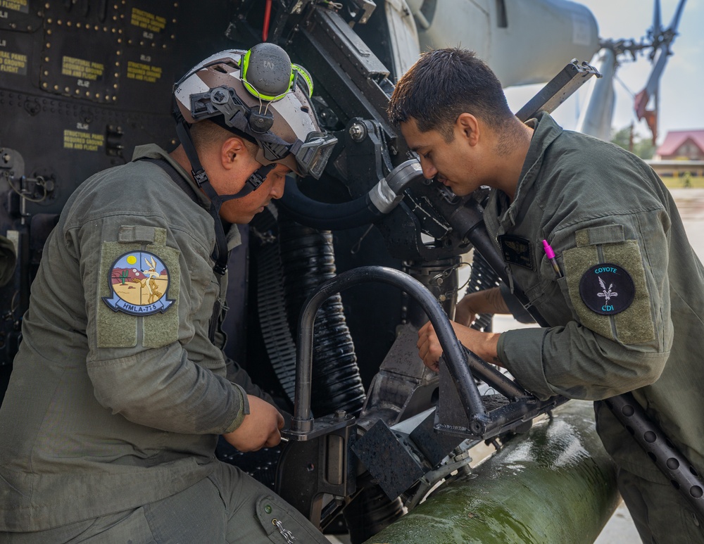 U.S. Marine Light Attack Helicopter Squadron Simulate Visit Board Search and Seizure Training for Northern Strike