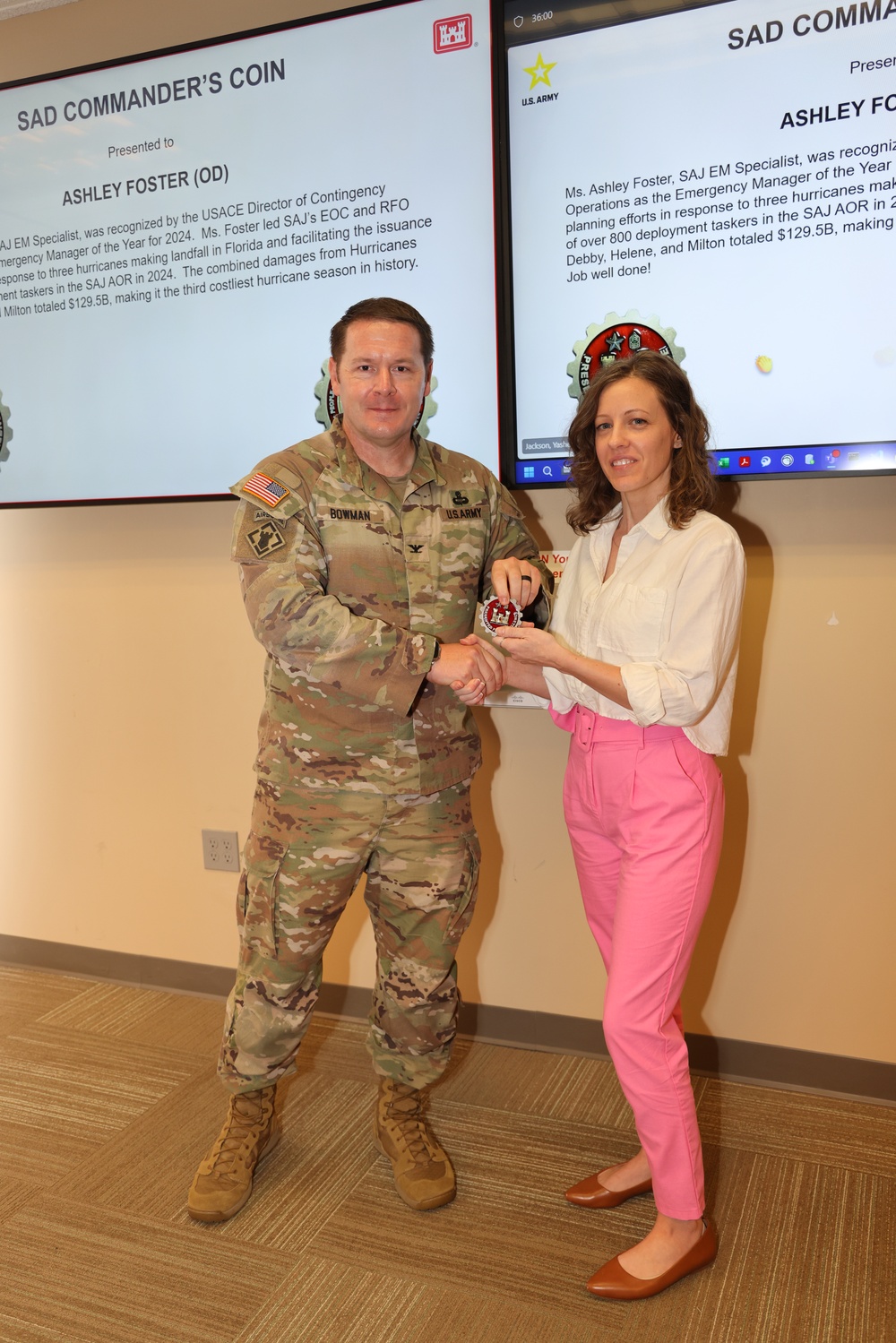 Jacksonville District’s Ashley Foster Named 2024 USACE Emergency Manager of the Year
