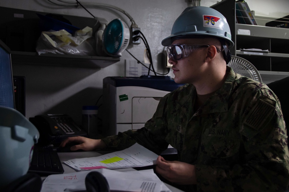 Ronald Reagan Sailors Perform Routine Operations