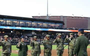 Airmen Honored at Las Vegas Aviators Military Appreciation Night