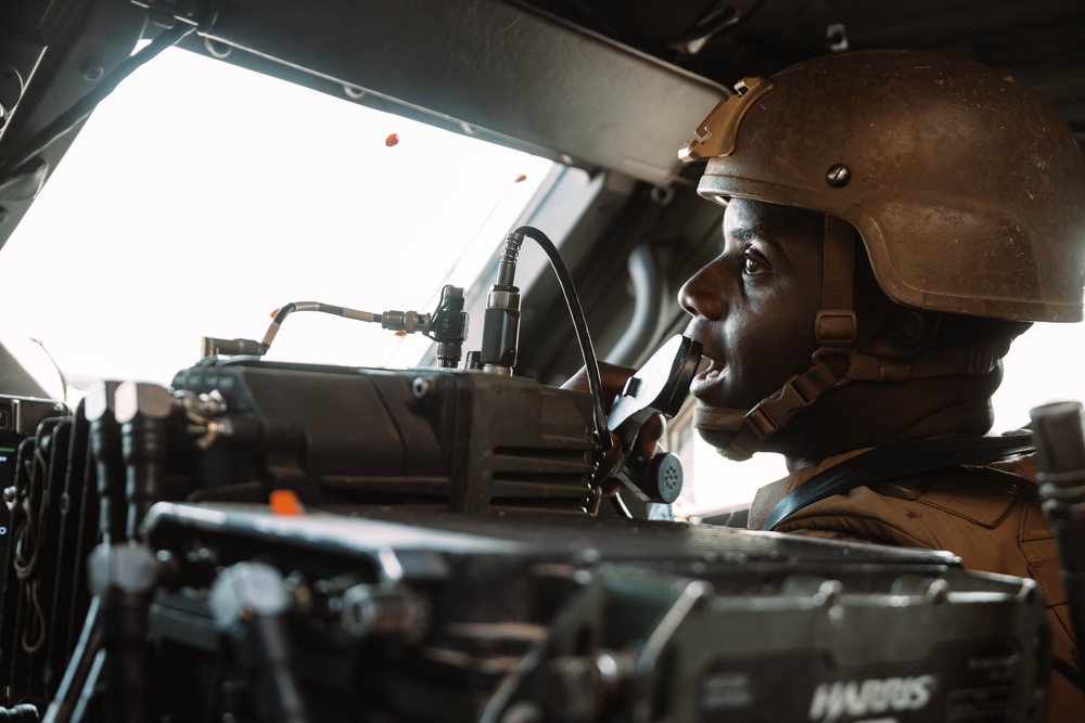 MRF-D 25.3: U.S. Marines with CLB-1 conduct a convoy live-fire range