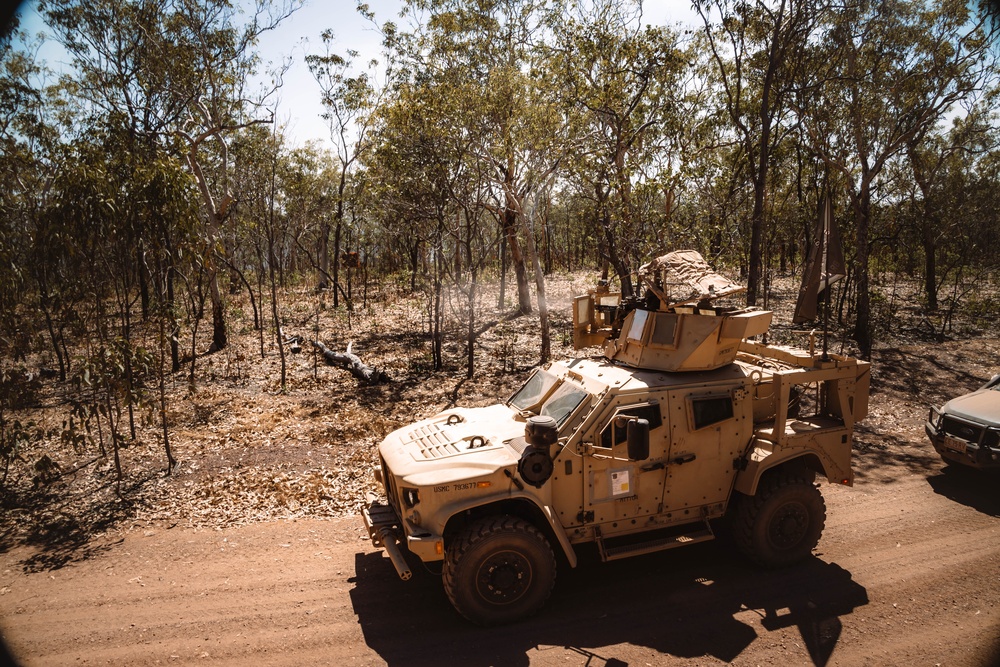 MRF-D 25.3: U.S. Marines with CLB-1 conduct a convoy live-fire range