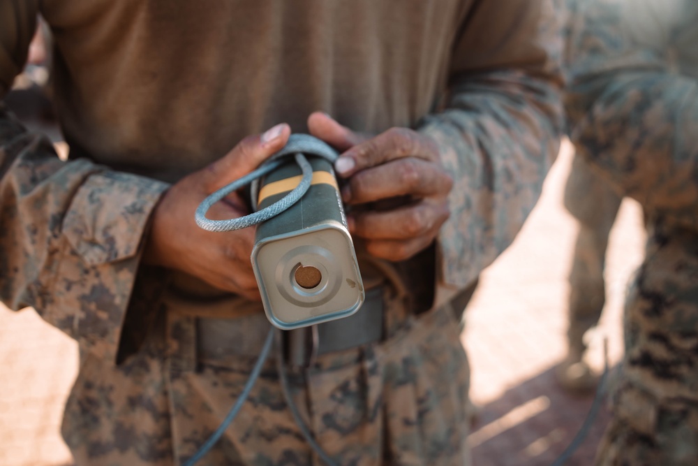 MRF-D 25.3: U.S. Marines with CLB-1 conduct explosive demolition training