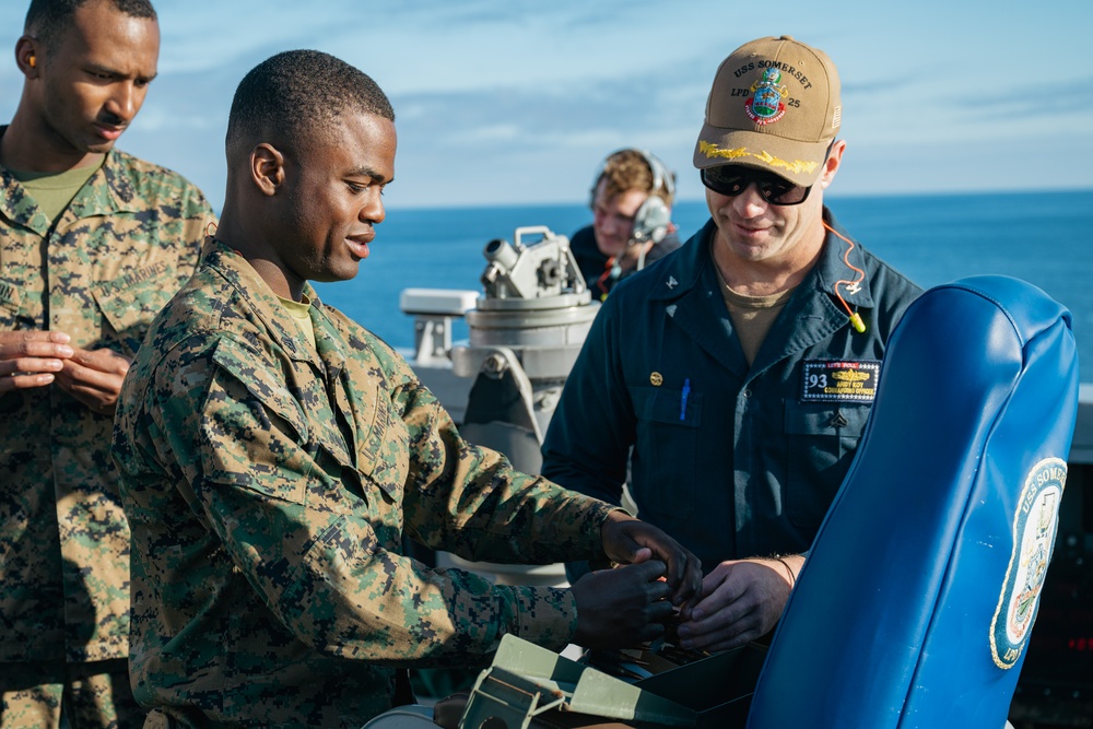 M240B live-fire exercise aboard Somerset