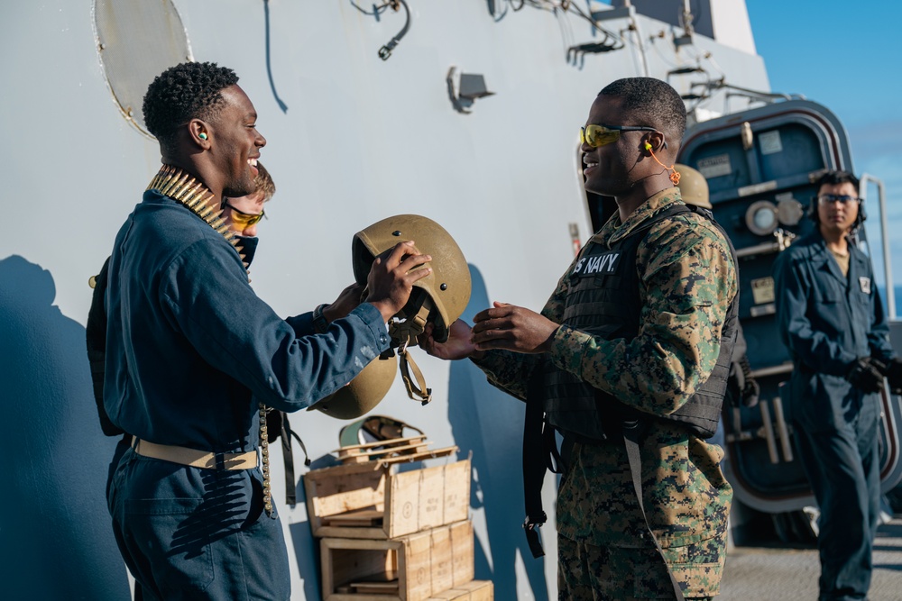 M240B live-fire exercise aboard Somerset
