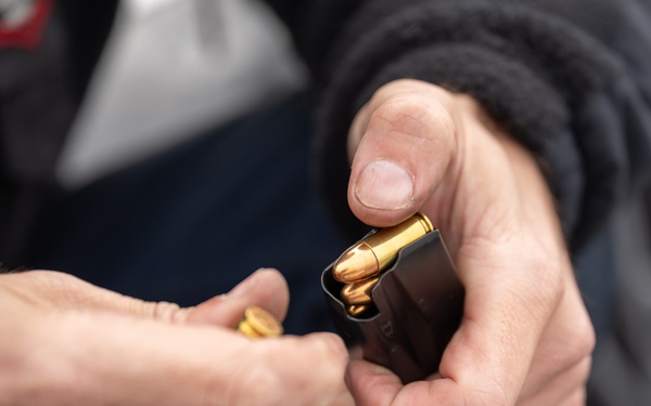 Small arms live-fire exercise at sea