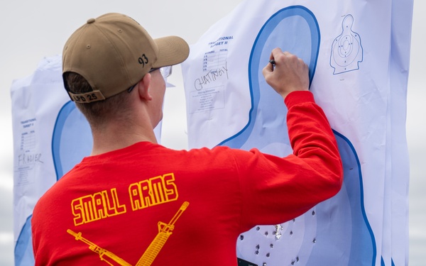 Small arms live-fire exercise at sea