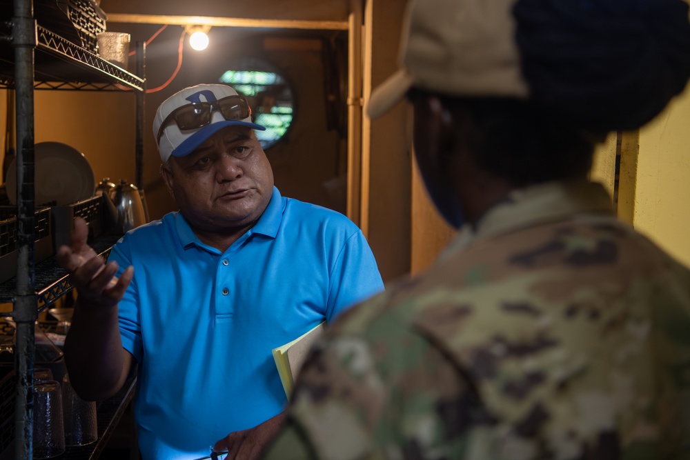 Pacific Partnership 2025 Leaders conduct a health and sanitation inspection in Chuuk, Federated States of Micronesia, Aug 2025