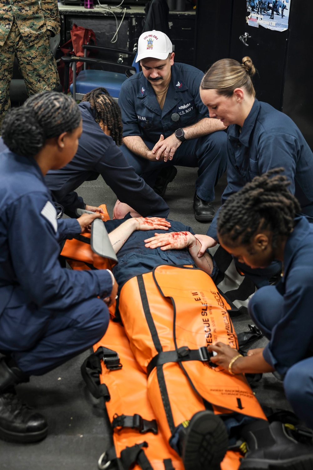 USS Iwo Jima Conducts Medical Emergency Drill