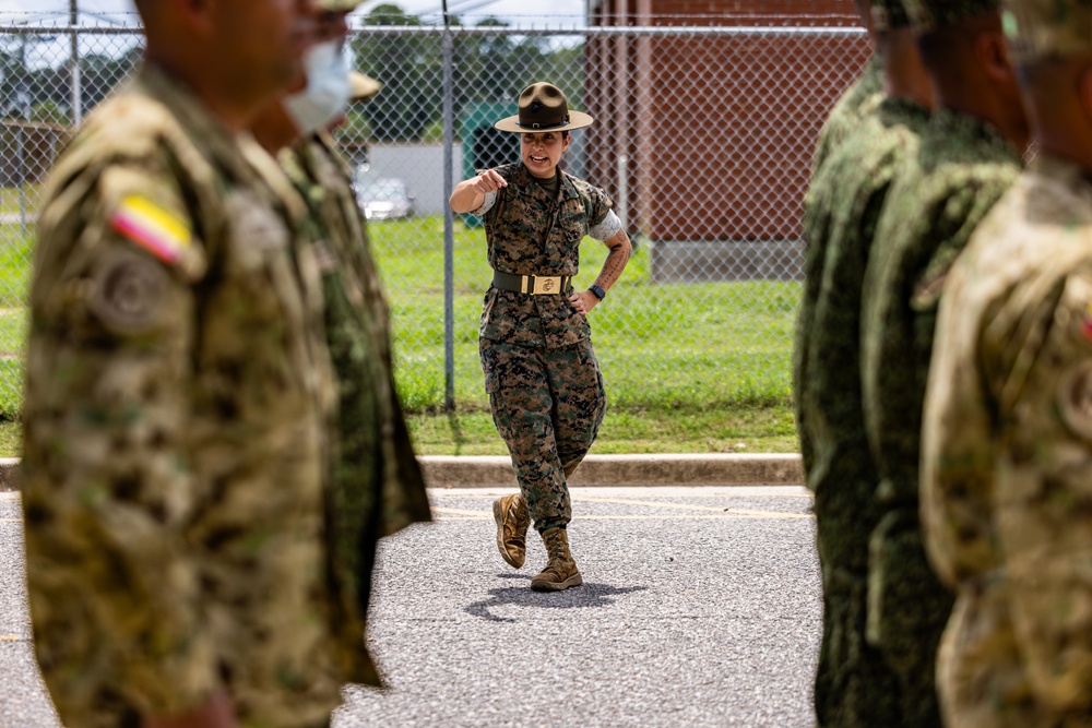 PISAJ 21 students visit Marine Recruit Depot Parris Island for hands on experience of a Marine Corps recruit