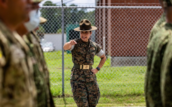 PISAJ 21 students visit Marine Recruit Depot Parris Island for hands on experience of a Marine Corps recruit