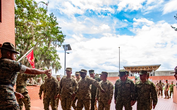 PISAJ 21 students visit Marine Recruit Depot Parris Island for hands on experience of a Marine Corps recruit