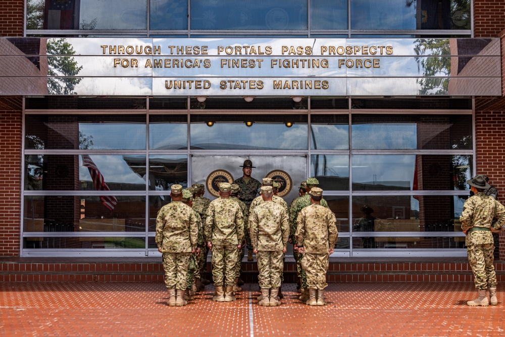 PISAJ 21 students visit Marine Recruit Depot Parris Island for hands on experience of a Marine Corps recruit