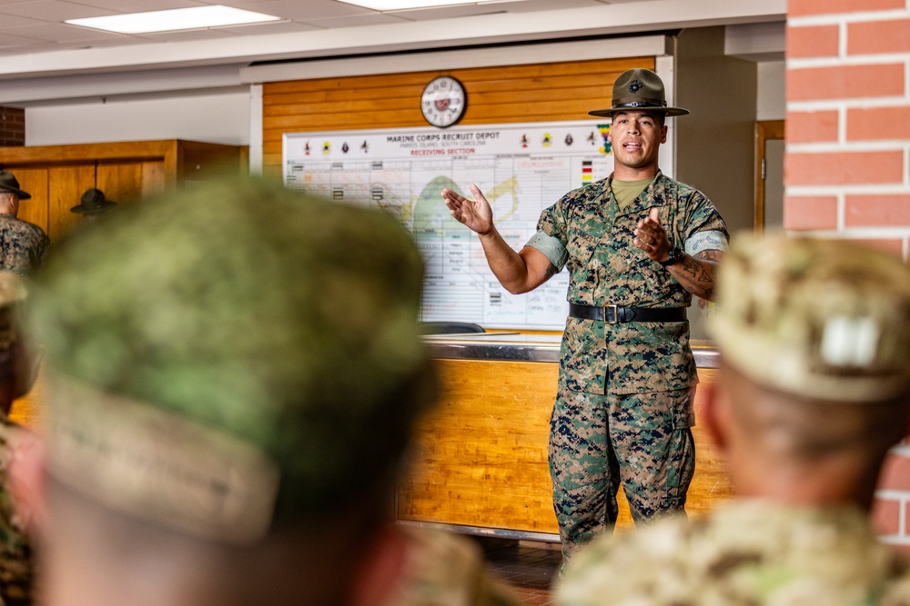 PISAJ 21 students visit Marine Recruit Depot Parris Island for hands on experience of a Marine Corps recruit