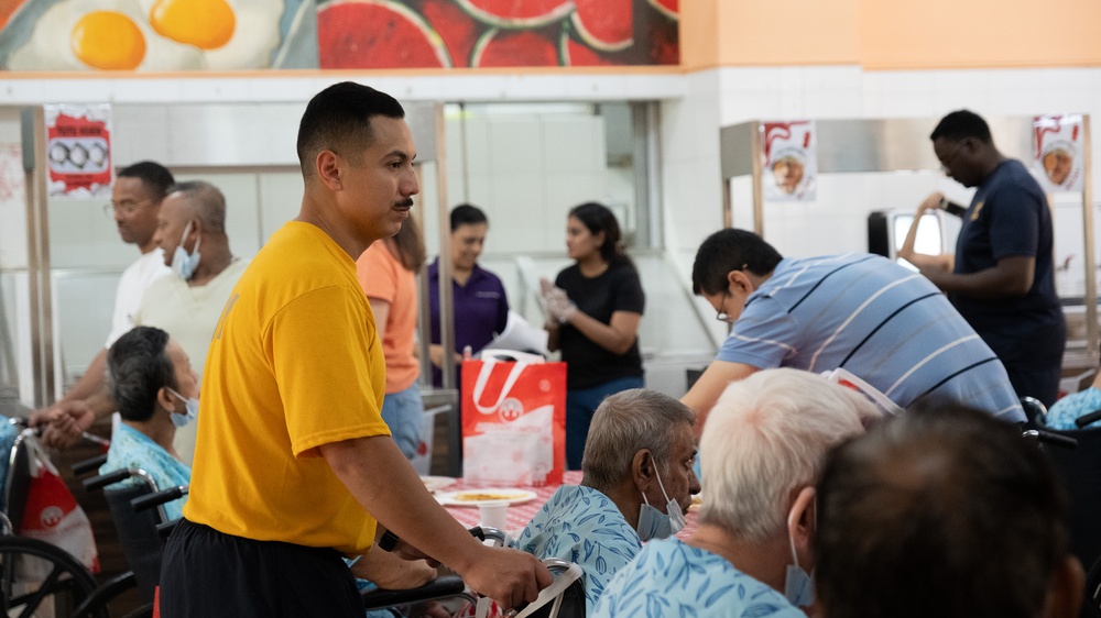 DESRON 7, CTF-73 Sailors Volunteer at Sree Narayana Mission Senior Care Center