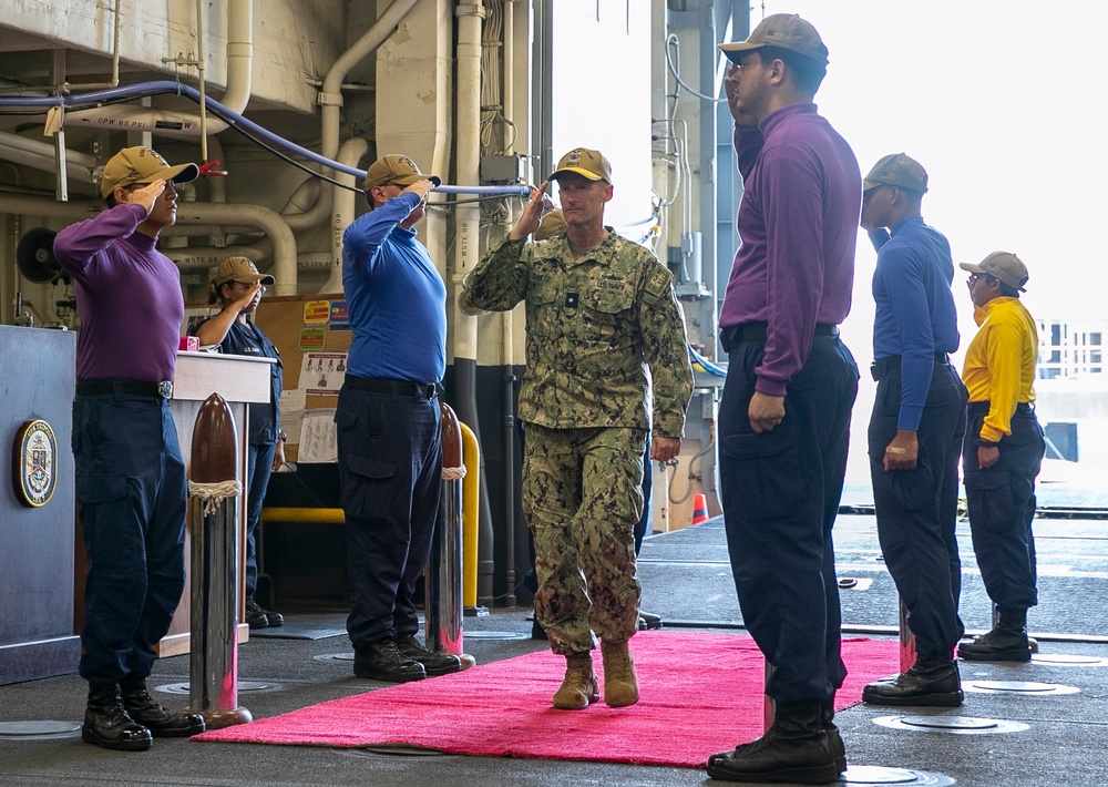 Expeditionary Strike Group Seven Commander Visits Tripoli Crew