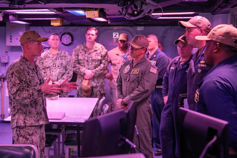 Expeditionary Strike Group Seven Commander Visits Tripoli Crew