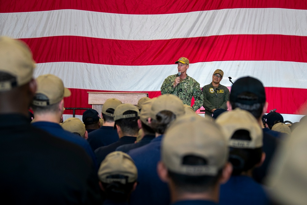 Expeditionary Strike Group Seven Commander Visits Tripoli Crew