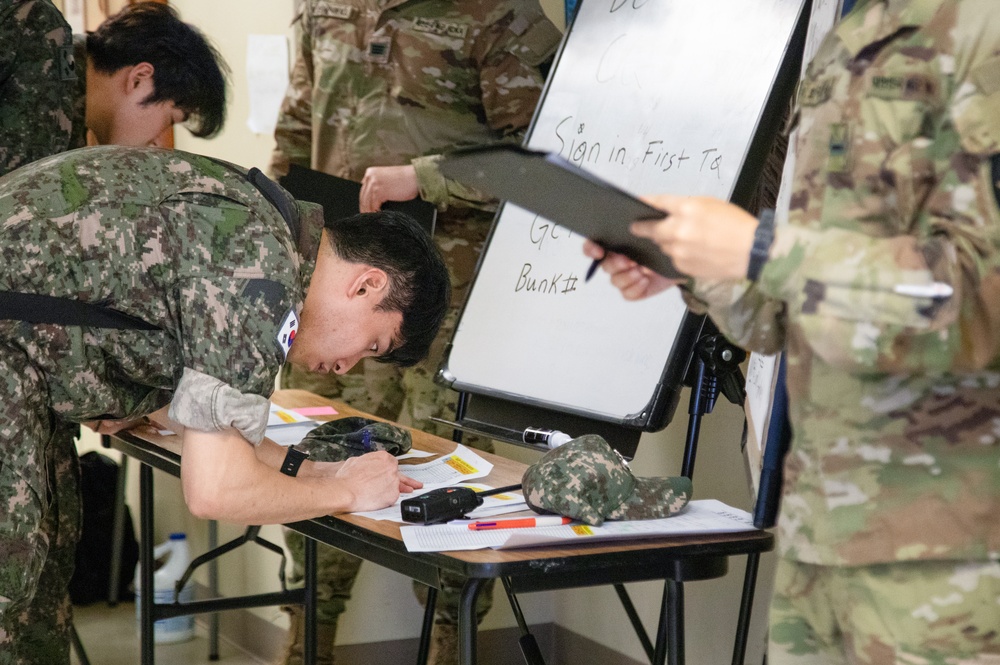 Former KATUSAs undergo mobilization exercise at Camp Humphreys