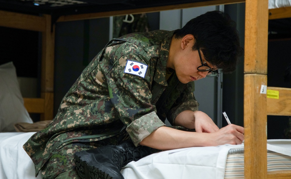 Former KATUSAs undergo mobilization exercise at Camp Humphreys