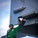 Strike Fighter Squadron 37 Sailor Observes Flight Operations