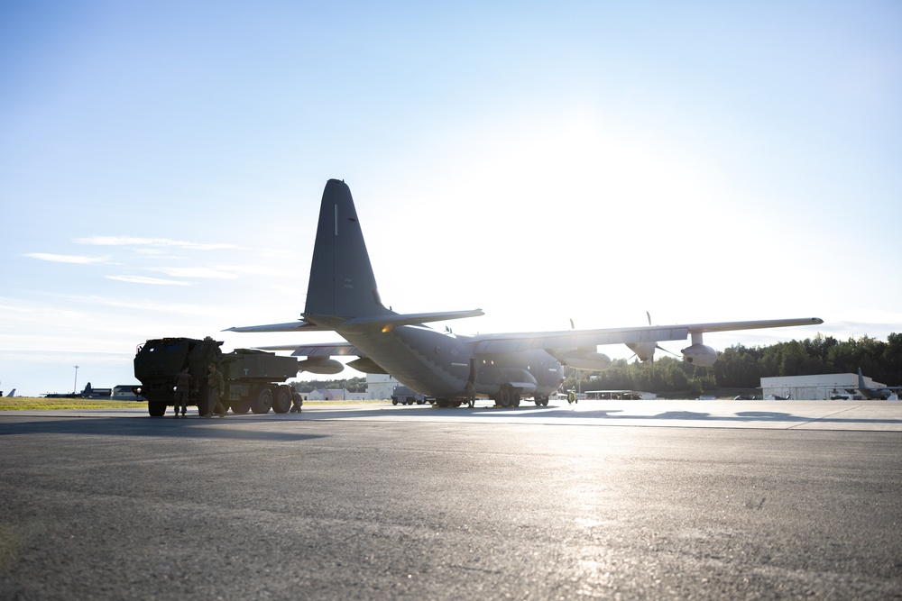 U.S. Marine with 2nd Bn., 14th Marines integrate with U.S. Air Force during Arctic Edge 25