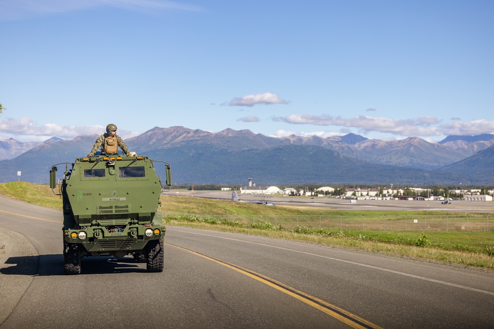 U.S. Marine with 2nd Bn., 14th Marines integrate with U.S. Air Force during Arctic Edge 25