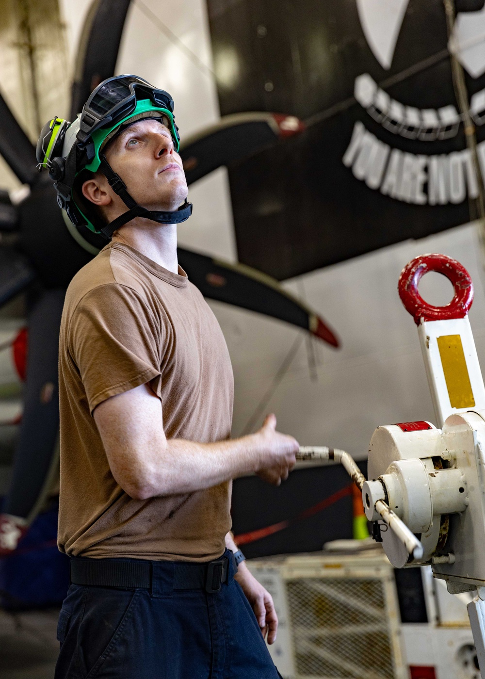 USS Gerald R. Ford (CVN 78) Sailor Conducts Maintenance