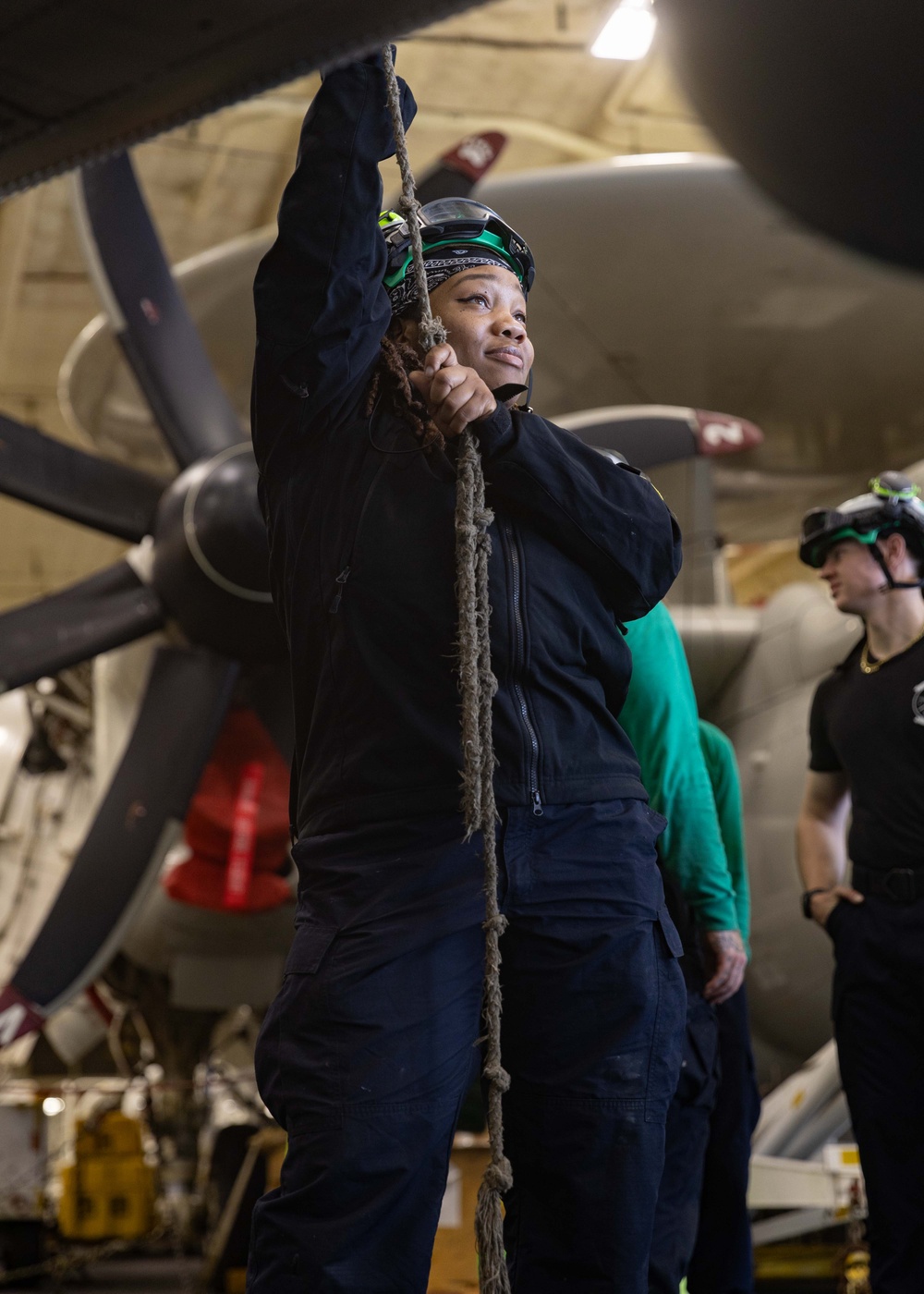 USS Gerald R. Ford (CVN 78) Sailor Conducts Maintenance