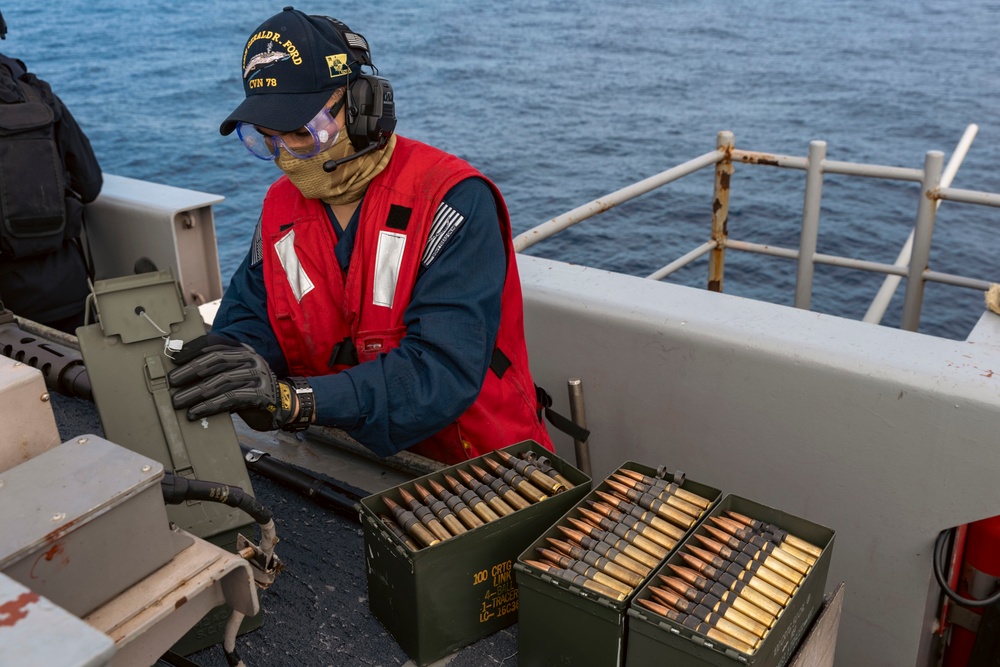 USS Gerald R. Ford (CVN 78) Conducts Weapons Qualifications