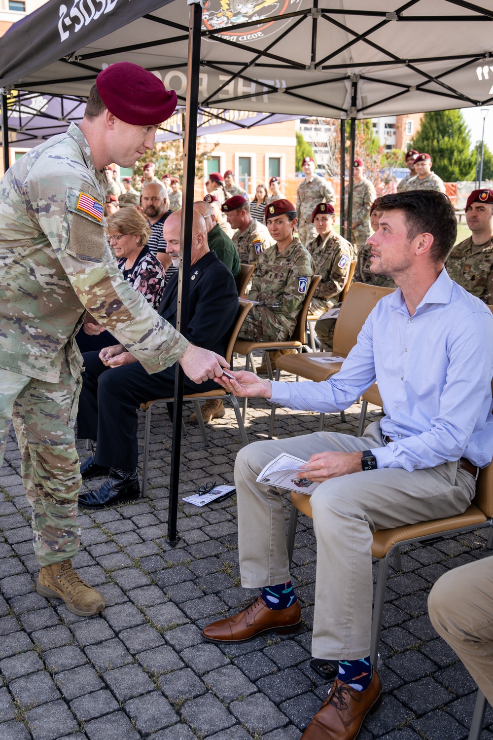 173rd Brigade Support Battalion HHC Welcomes New Commander in Ceremony