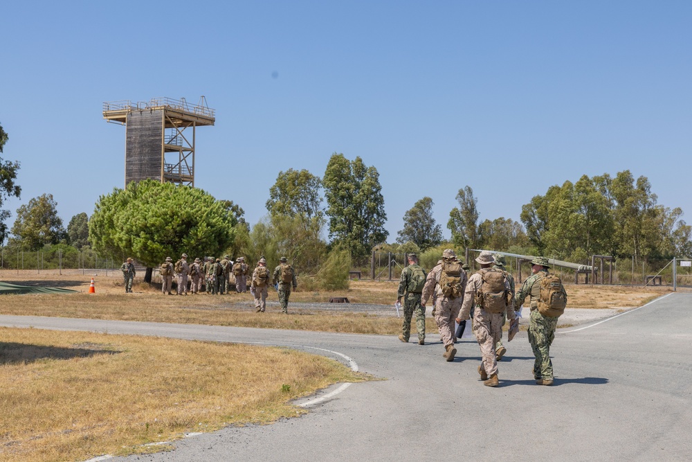 FASTEUR, MSRON 2, and MSRON 11 perform Land Navigation Exercise on Naval Station Rota